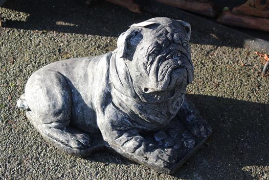 Stoneware garden Bull dog